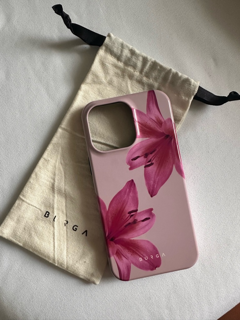 Burga Pink Floral iPhone Case - Pink Lily Design